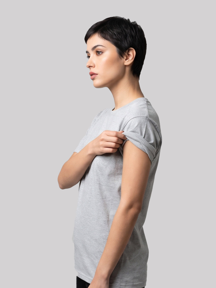 Athletic Heather Unisex Cotton Blend T-Shirt - Ribbed Neck